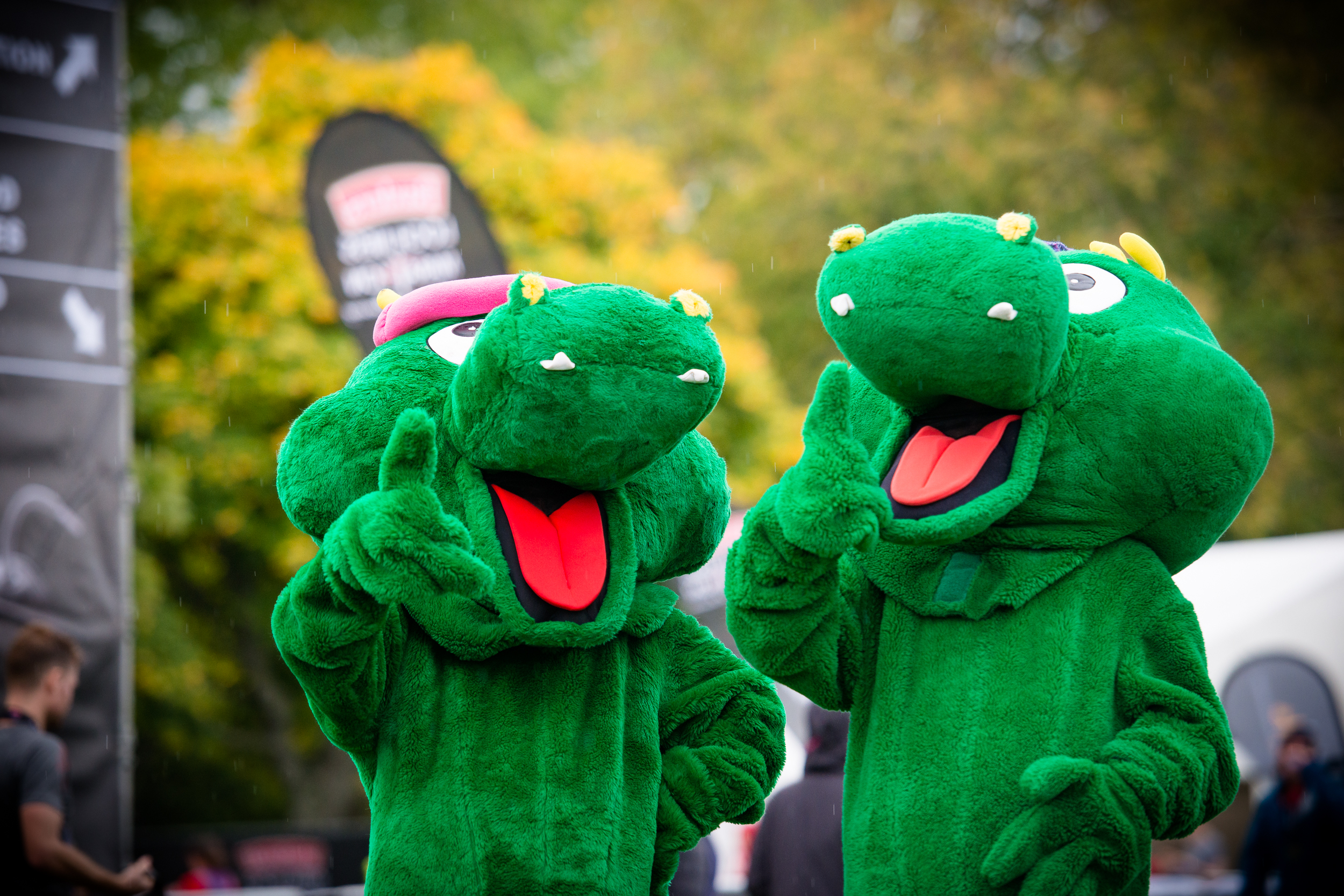 People dressed as the Loch Ness monster