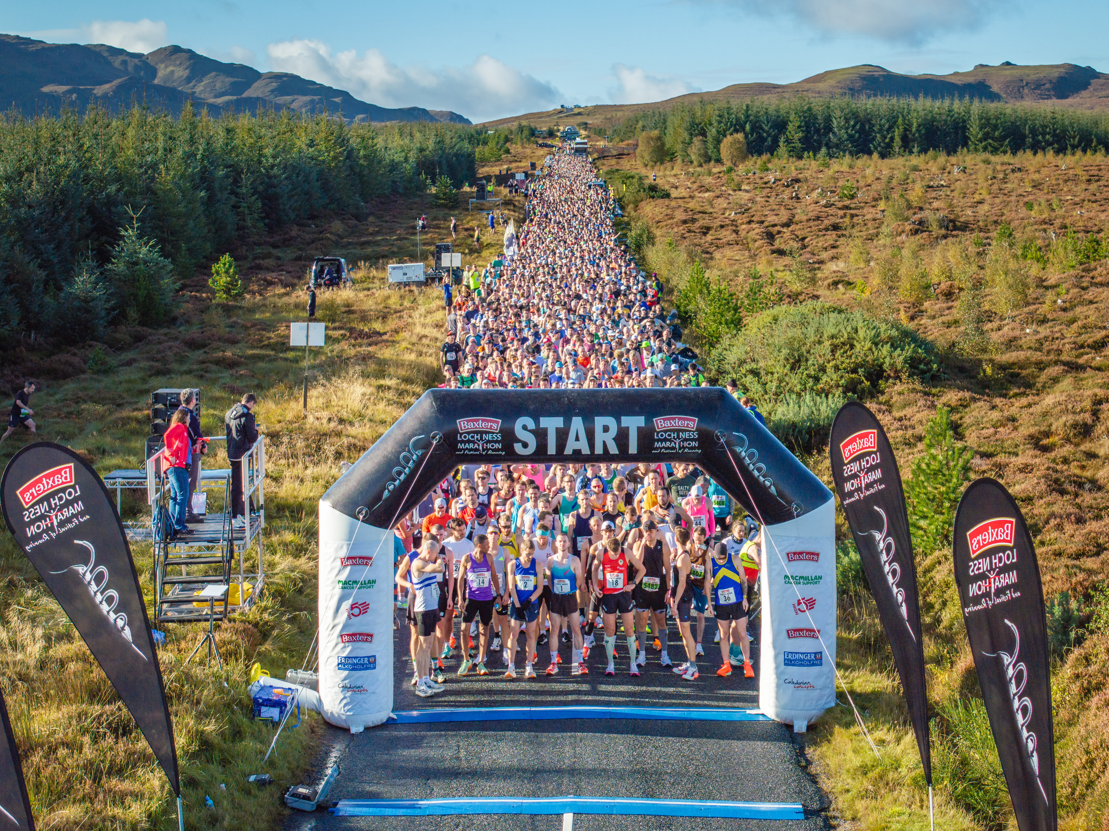 Start Line of the Loch Ness Marathon