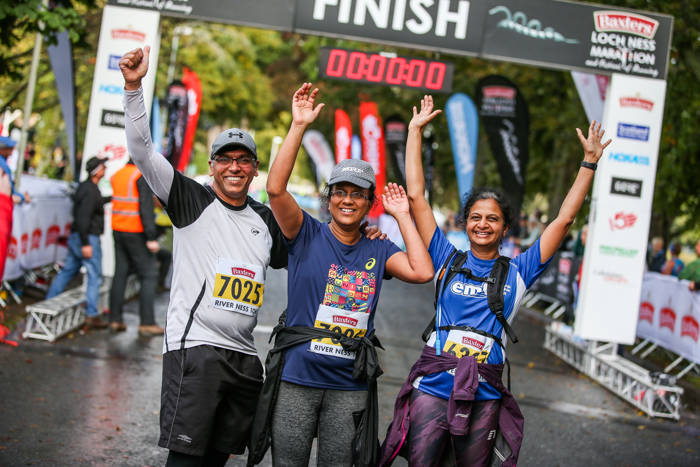 Participants celebrate at the Finish Line
